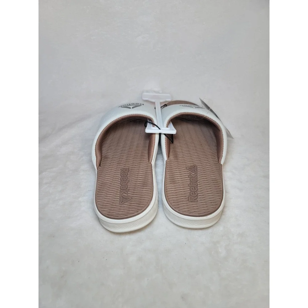 Reebok Go To Slide Mens White Sandals Size 8 Beach Vacation Lounge Resortwear